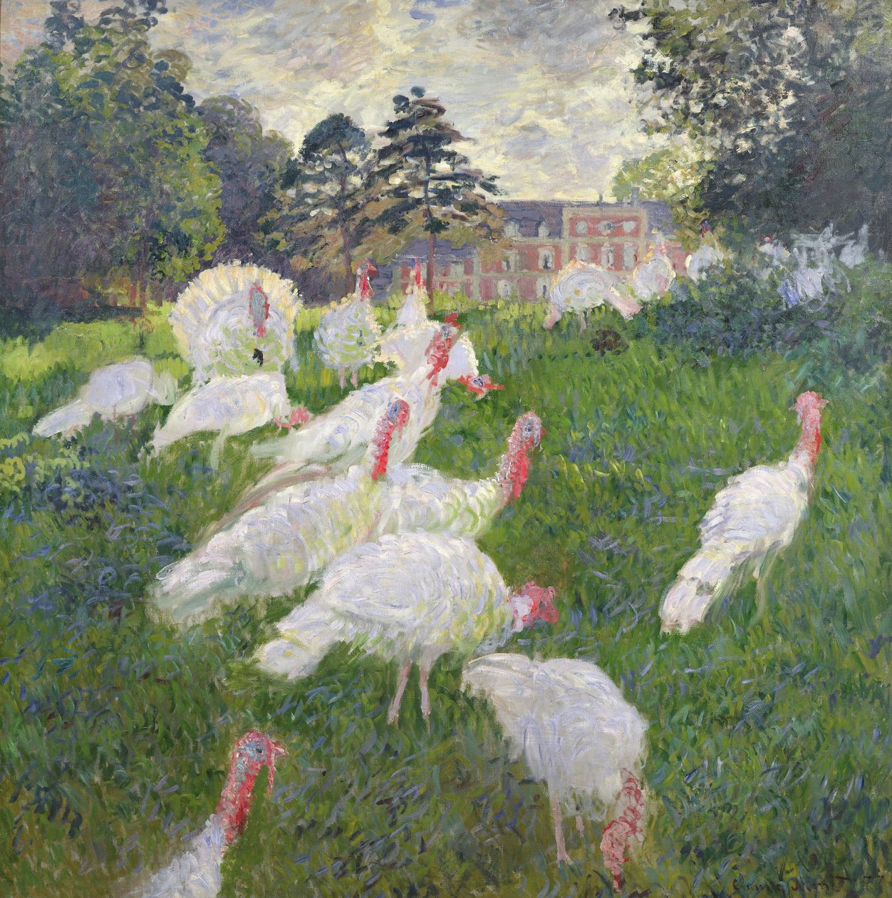 The Turkeys at the Chateau de Rottembourg, Montgeron, 1877 (olaj, vászon_ alkotó: Claude Monet
