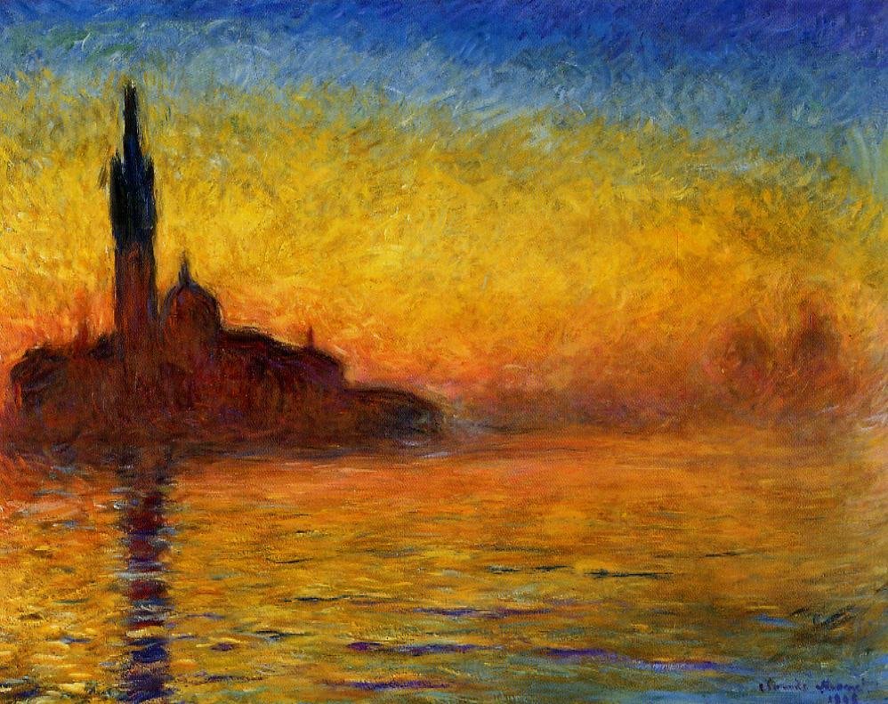 Alkonyat, Velence alkotó: Claude Monet