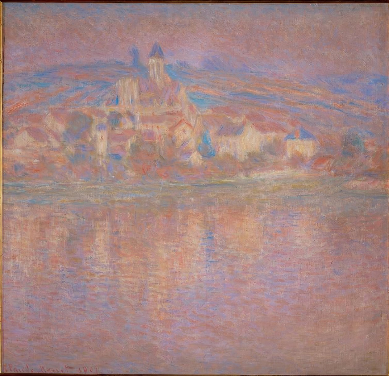 Vetheuil, lenyugvó nap alkotó: Claude Monet