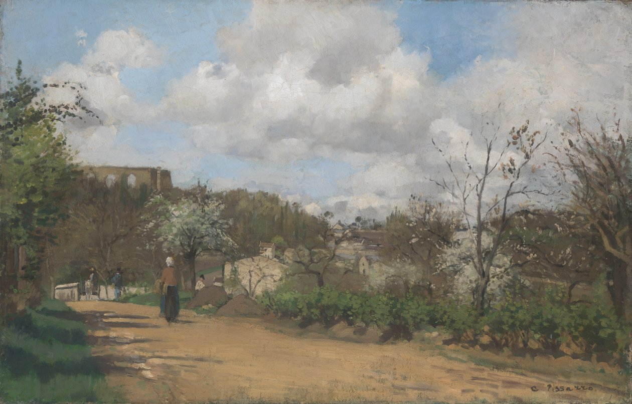 Kilátás Louveciennes -ből alkotó: Claude Monet