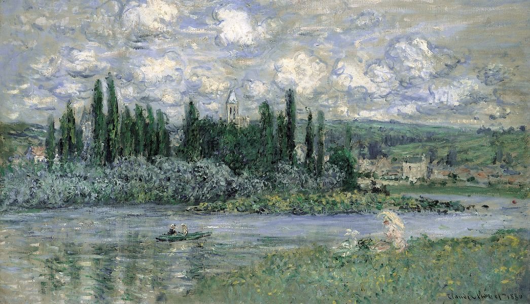 Kilátás a Vetheuil sur Seine -re alkotó: Claude Monet