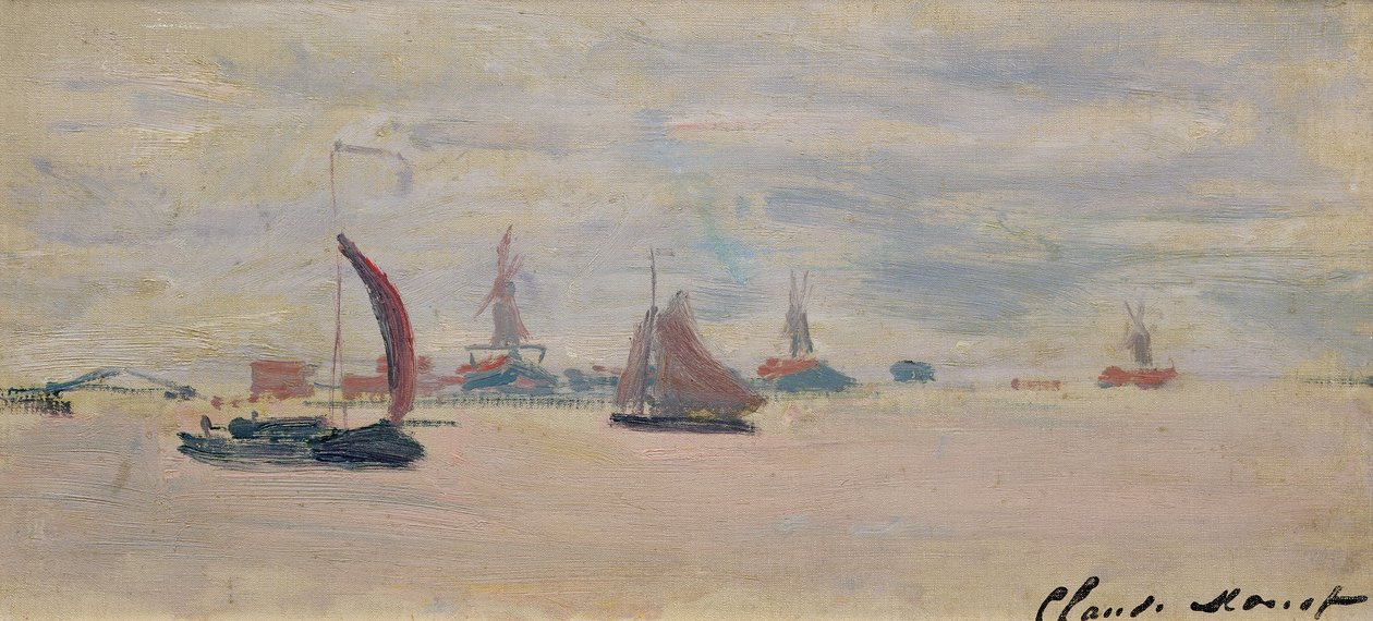 Kilátás a Voorzaanra, 1871 alkotó: Claude Monet