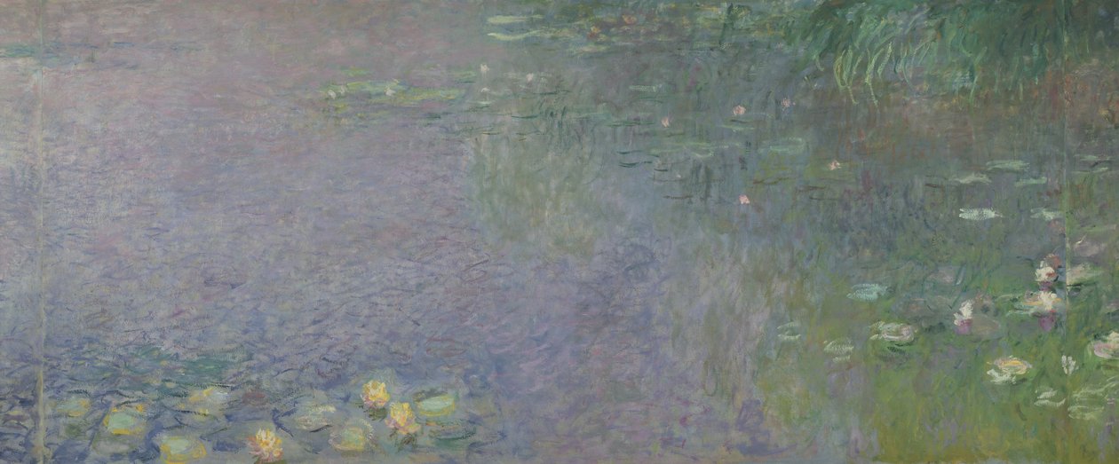 Tavirózsa: Reggel, 1914-1918 (jobb oldali rész) alkotó: Claude Monet