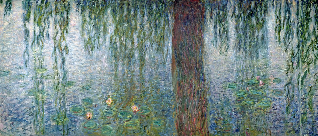 Tavirózsa: Reggel síró fűzfákkal, a bal oldali rész részlete, 1915-26 (lásd még: 162348-9) alkotó: Claude Monet