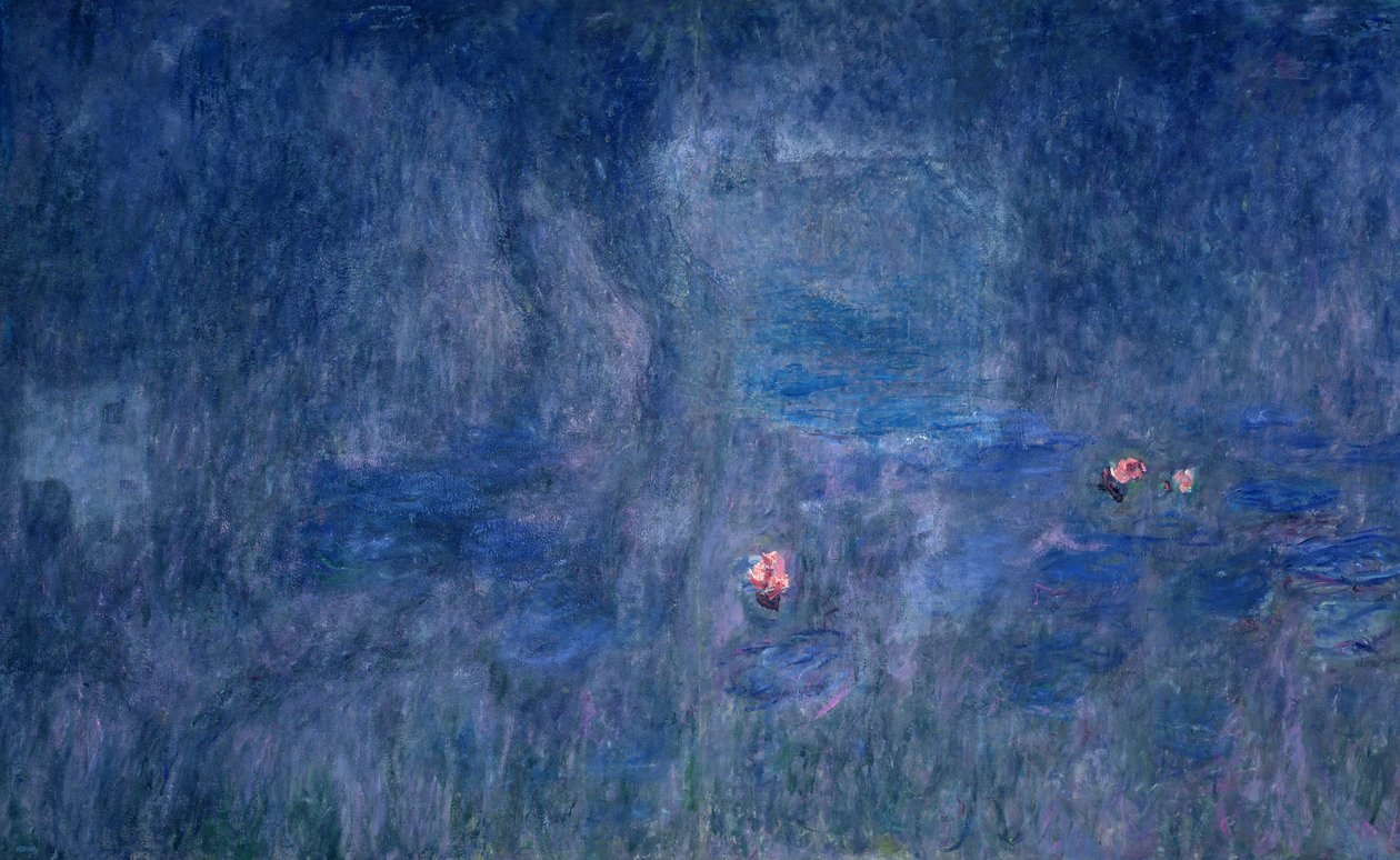 Tavirózsa: Fák tükörképe, részlet a központi részből, 1915-26 alkotó: Claude Monet