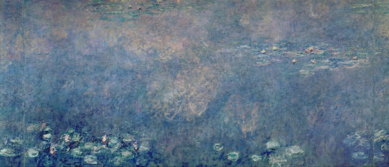 Tavirózsa: Két síró fűz, bal középső rész, 1914-18 (lásd még: 75700, 75702-03) alkotó: Claude Monet