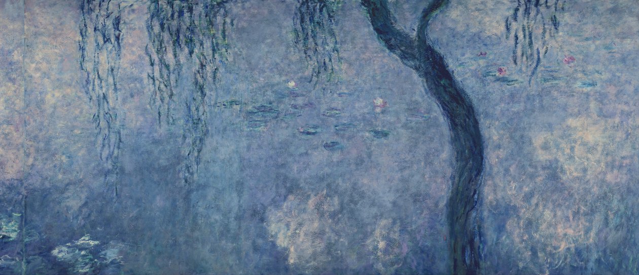 Tavirózsa: Két síró fűz, jobb oldali rész, 1914-18 (lásd még: 75700-02) alkotó: Claude Monet