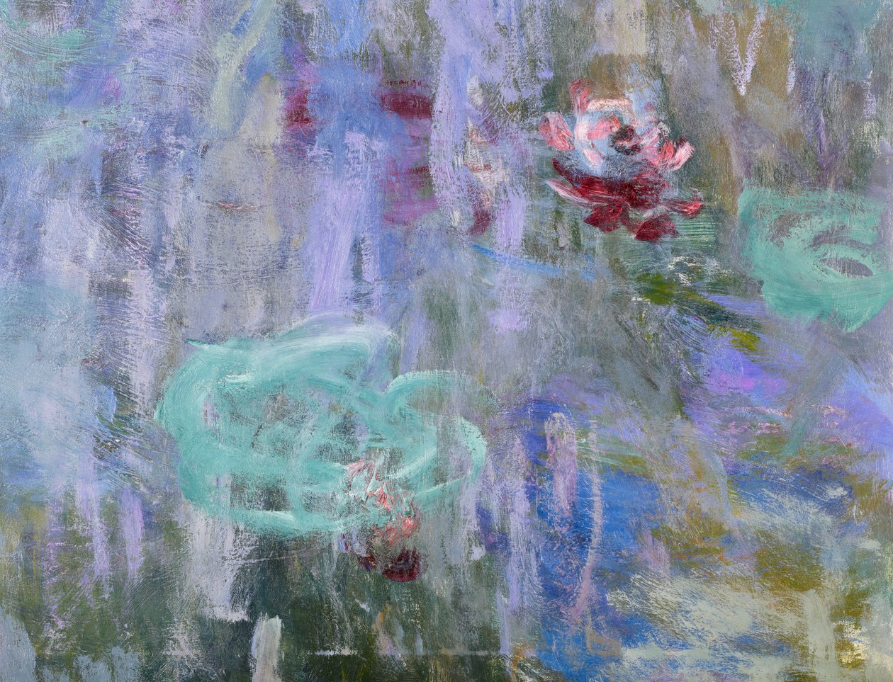 Tavirózsa és egy fűzfa tükörképe, 1916-19 (158606) alkotó: Claude Monet