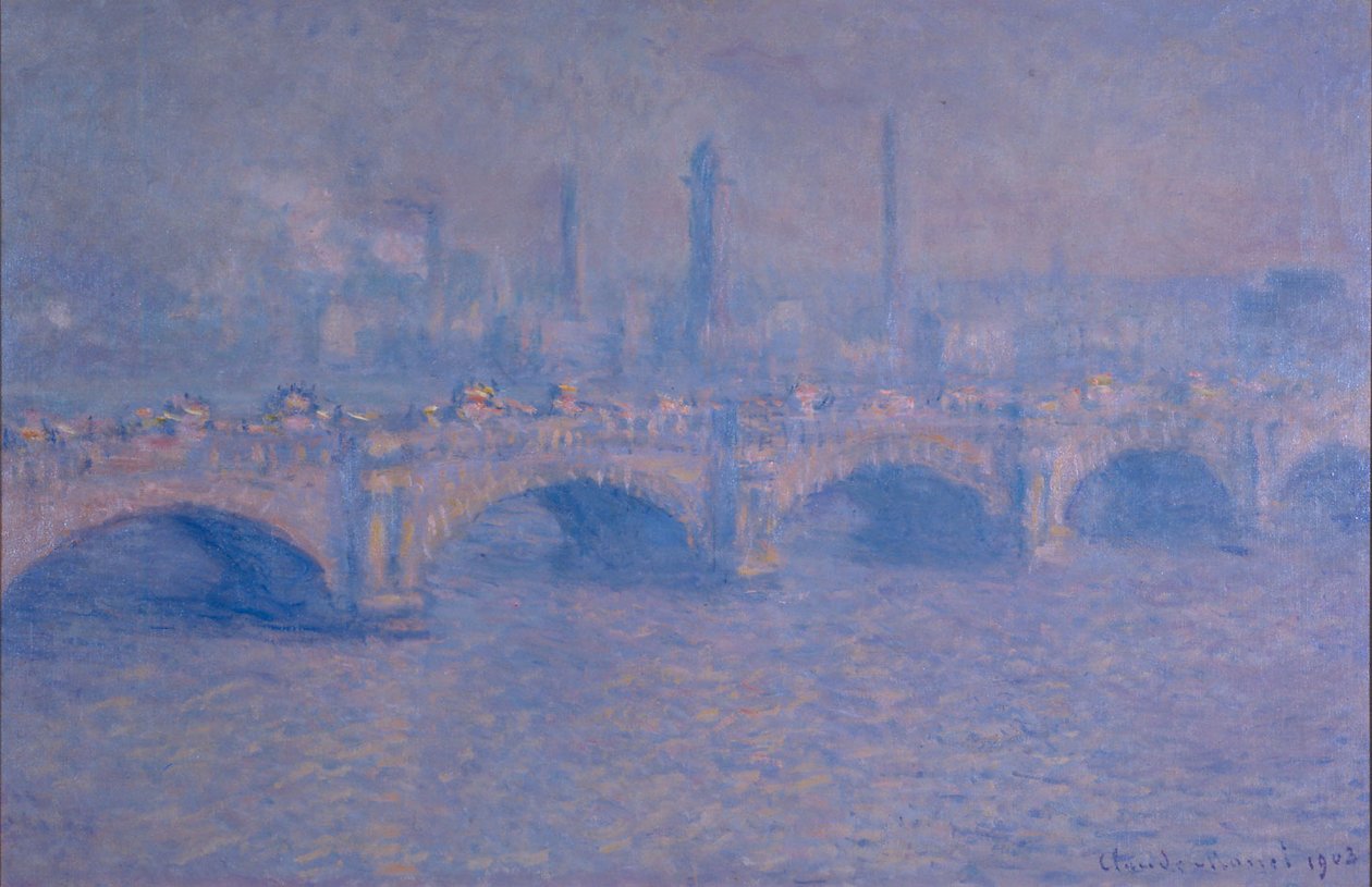 Waterloo híd, naphatás alkotó: Claude Monet