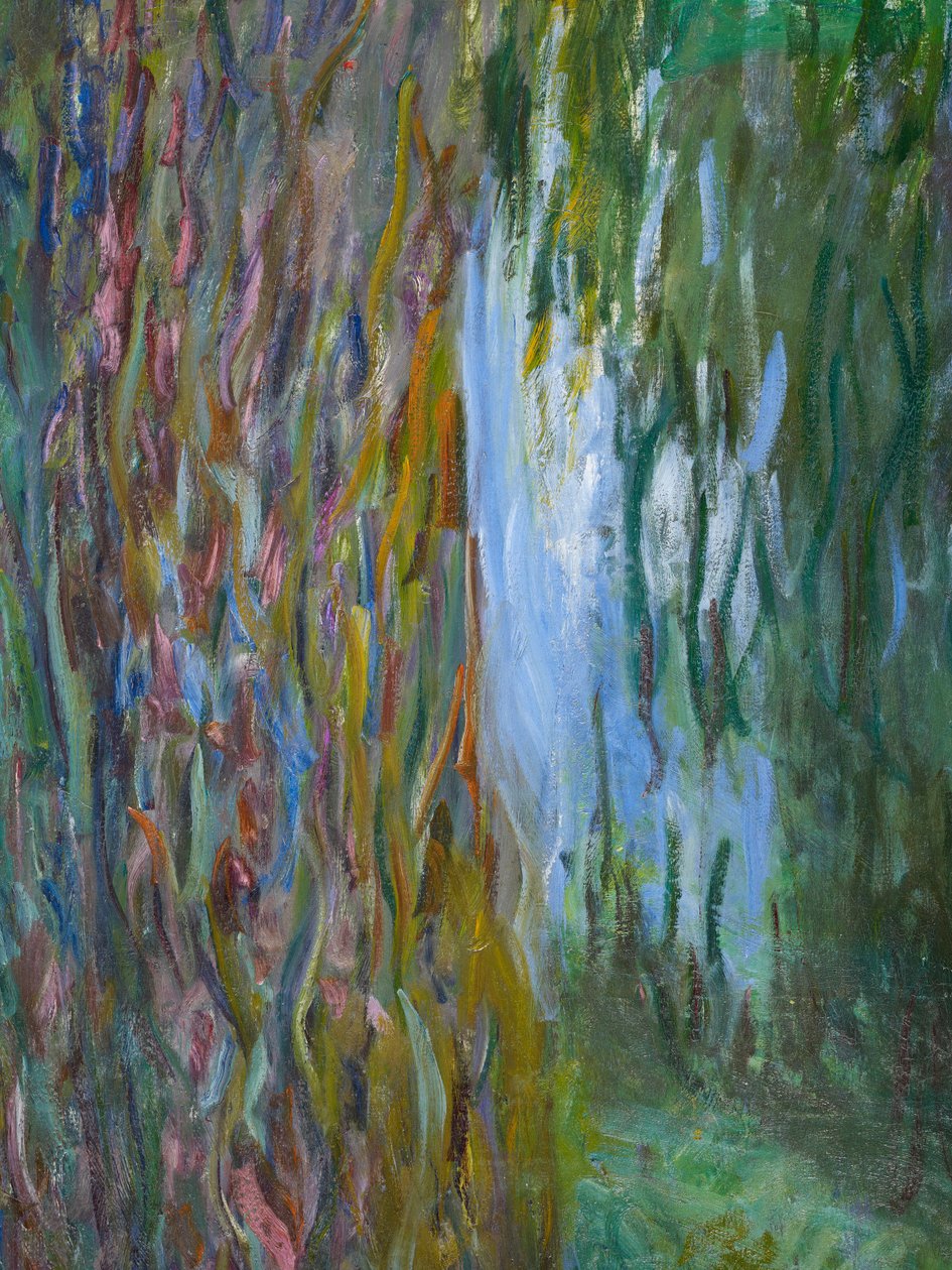 Szomorúfűz és a tavirózsás tó, 1916-19 részlet 182047 olaj, vászonból alkotó: Claude Monet
