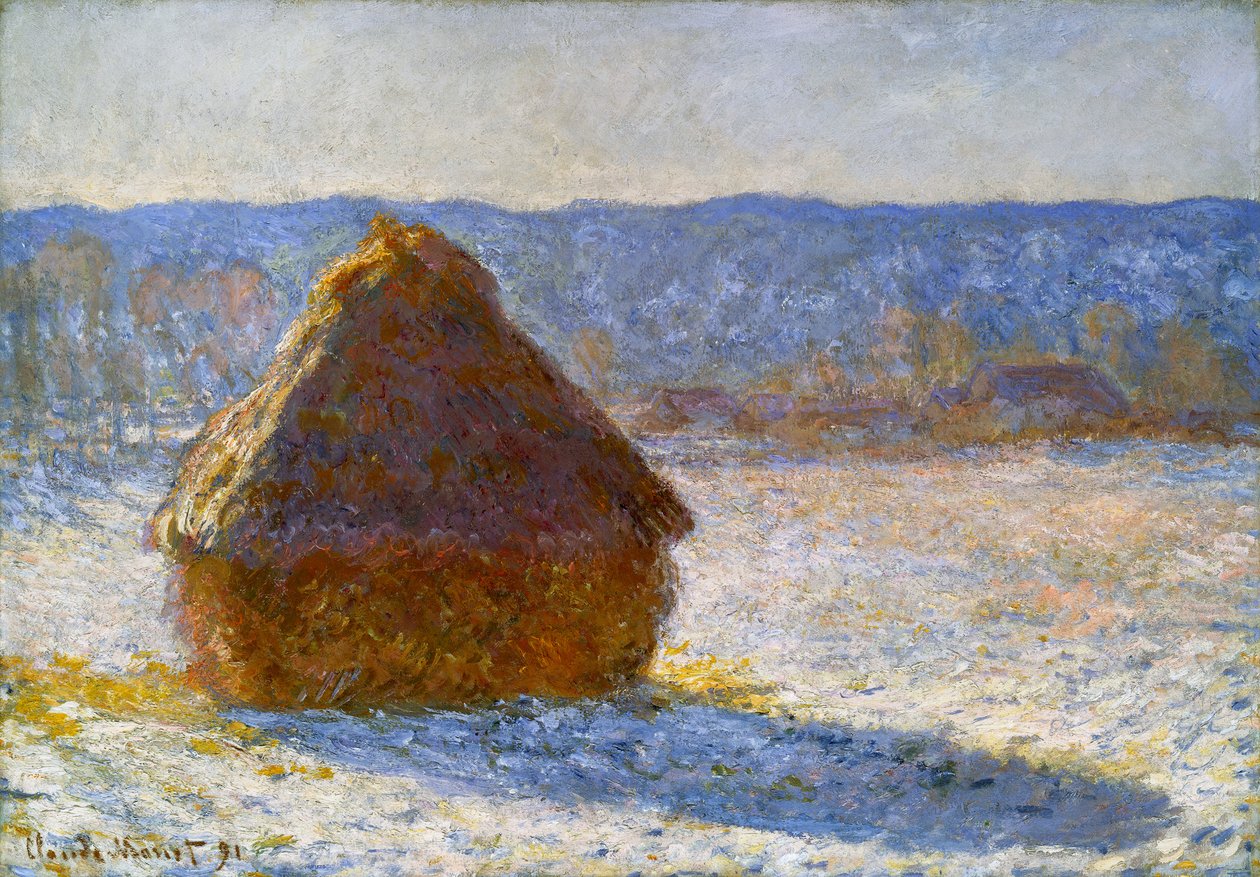 szemcseméreg a reggeli hóhatásban alkotó: Claude Monet
