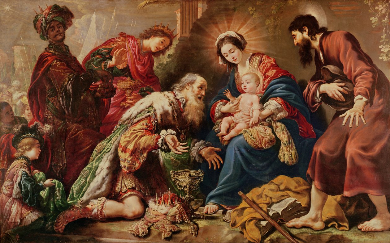 Mágusok imádata, 1624 alkotó: Claude Vignon