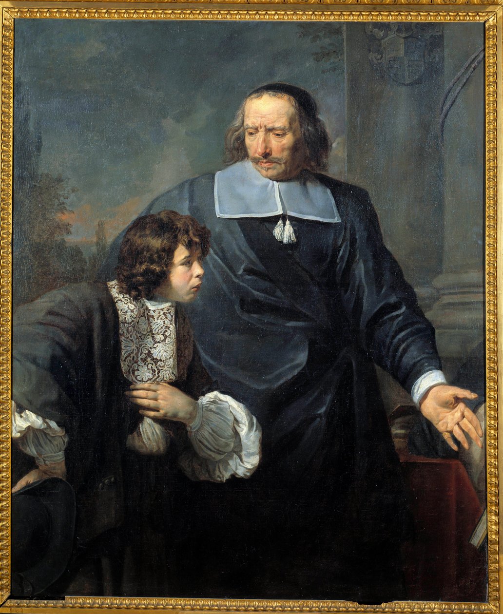 Egy tanító és tanítványa. Claude Lefebvre festménye (1632-1675) alkotó: Claude (after) Lefebvre