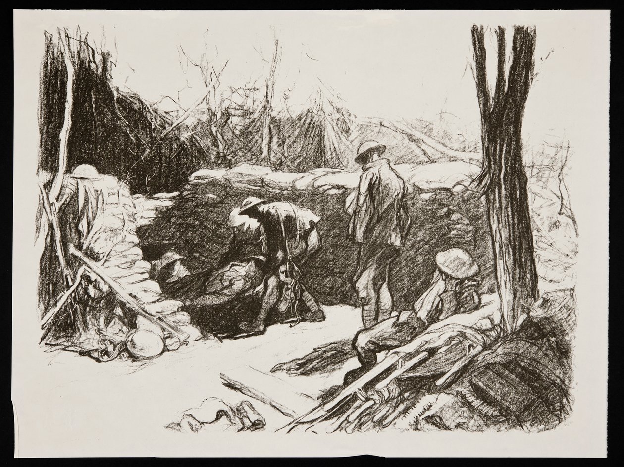 „Advanced dressing station in France”, 1917 alkotó: Claude Allin Shepperson