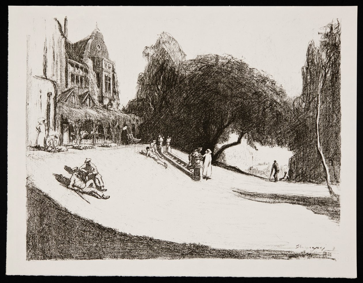 Lábadozás Angliában, 1917 alkotó: Claude Allin Shepperson