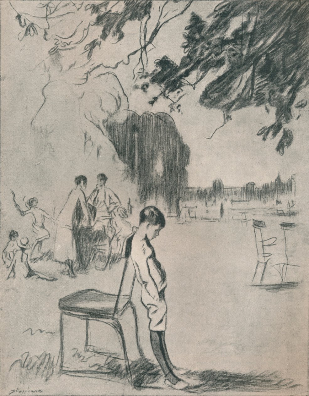 Halálra beteg vagyok a nőkből a fiúból, c1900 alkotó: Claude Allin Shepperson