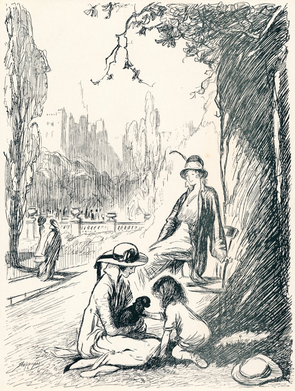 A Kensington Gardensben – Hatodik szakasz, 1920 alkotó: Claude Allin Shepperson