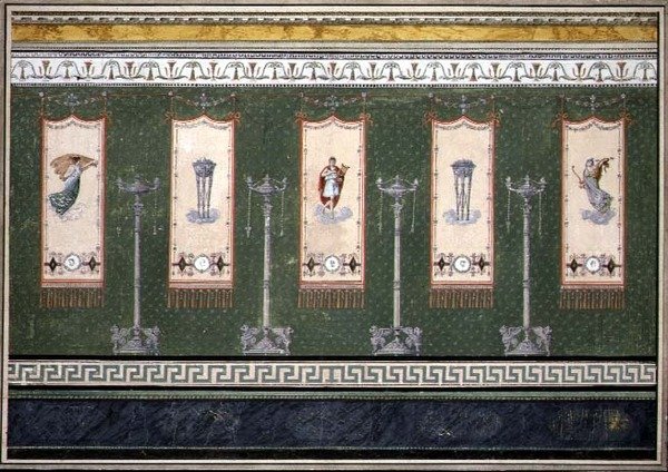 Terv Empire fali dekorációhoz (akvarell és gouache, papír) alkotó: Claude Amie Chenavard