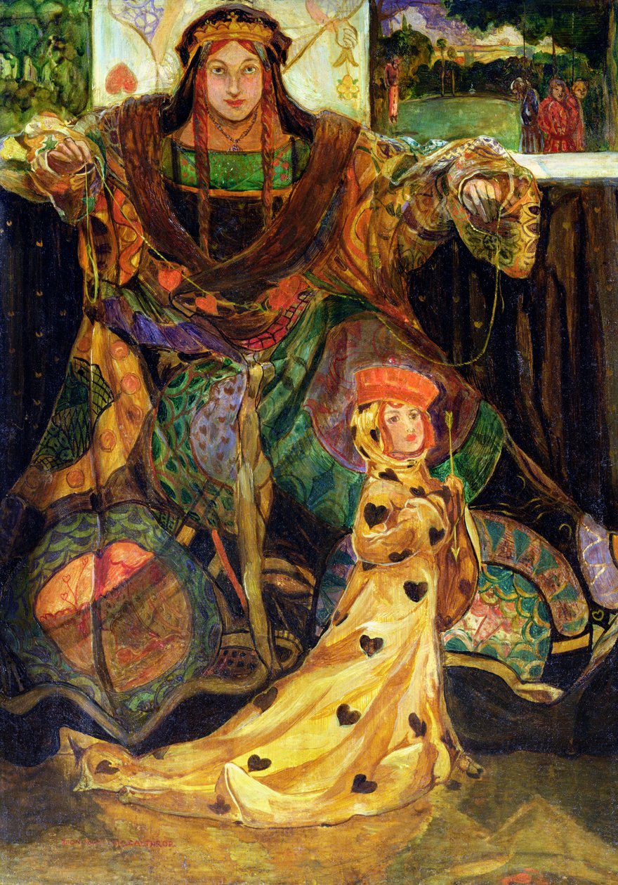 A szívek királynője (olaj) alkotó: Claude Andrew Calthrop