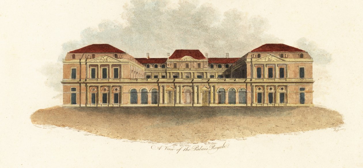 Kilátás a párizsi Palais-Royalra alkotó: Claude Aubriet