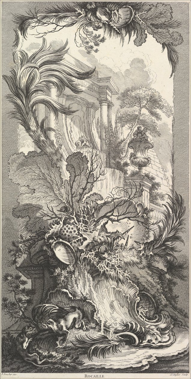 Rocaille Rock Garden, kb. 1737. alkotó: Claude Augustin Duflos
