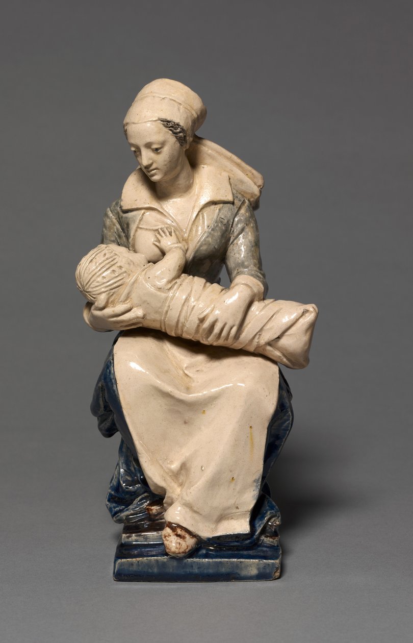 Nővér figura, 1600-as évek eleje (fajansz zománcdíszítéssel) alkotó: Claude Bertélémy de (attr. to) Blénod