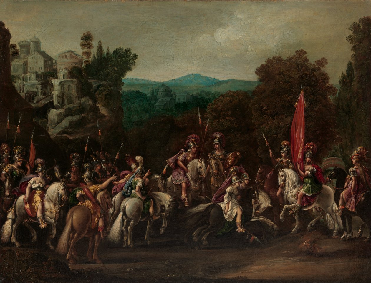 Az amazonok távozása, 1620-as évek. alkotó: Claude Deruet