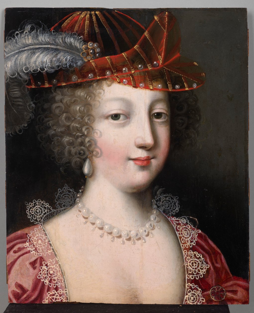 Kalapos nő portréja, 1630-40 körül (olaj, tábla) alkotó: Claude Deruet