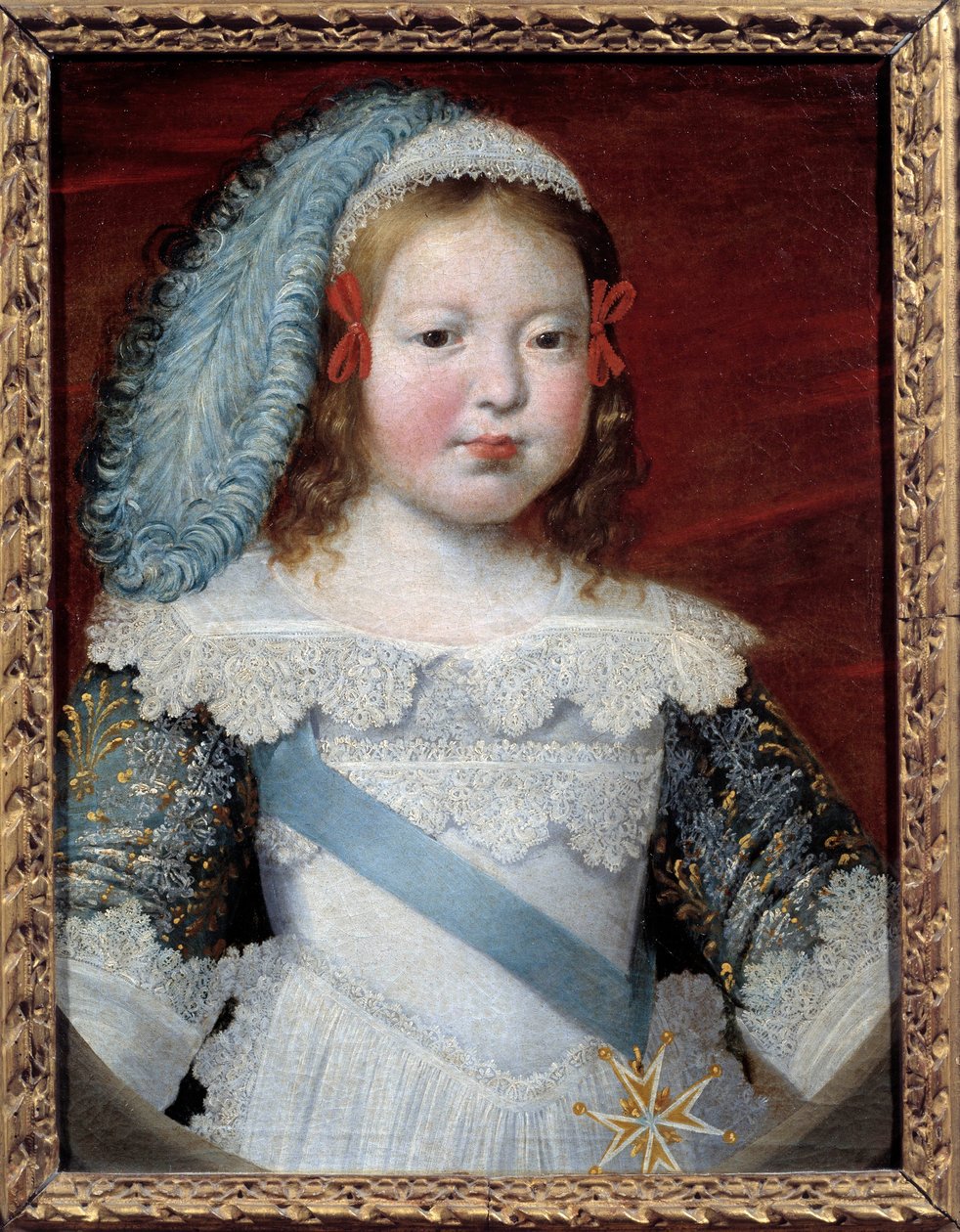 A delfin portréja, a leendő XIV. Lajos (1638-1715). Claude Deruet festménye (1588-1662) Dim 0,50 x 0,39. 1641. Musee des Beaux Arts d