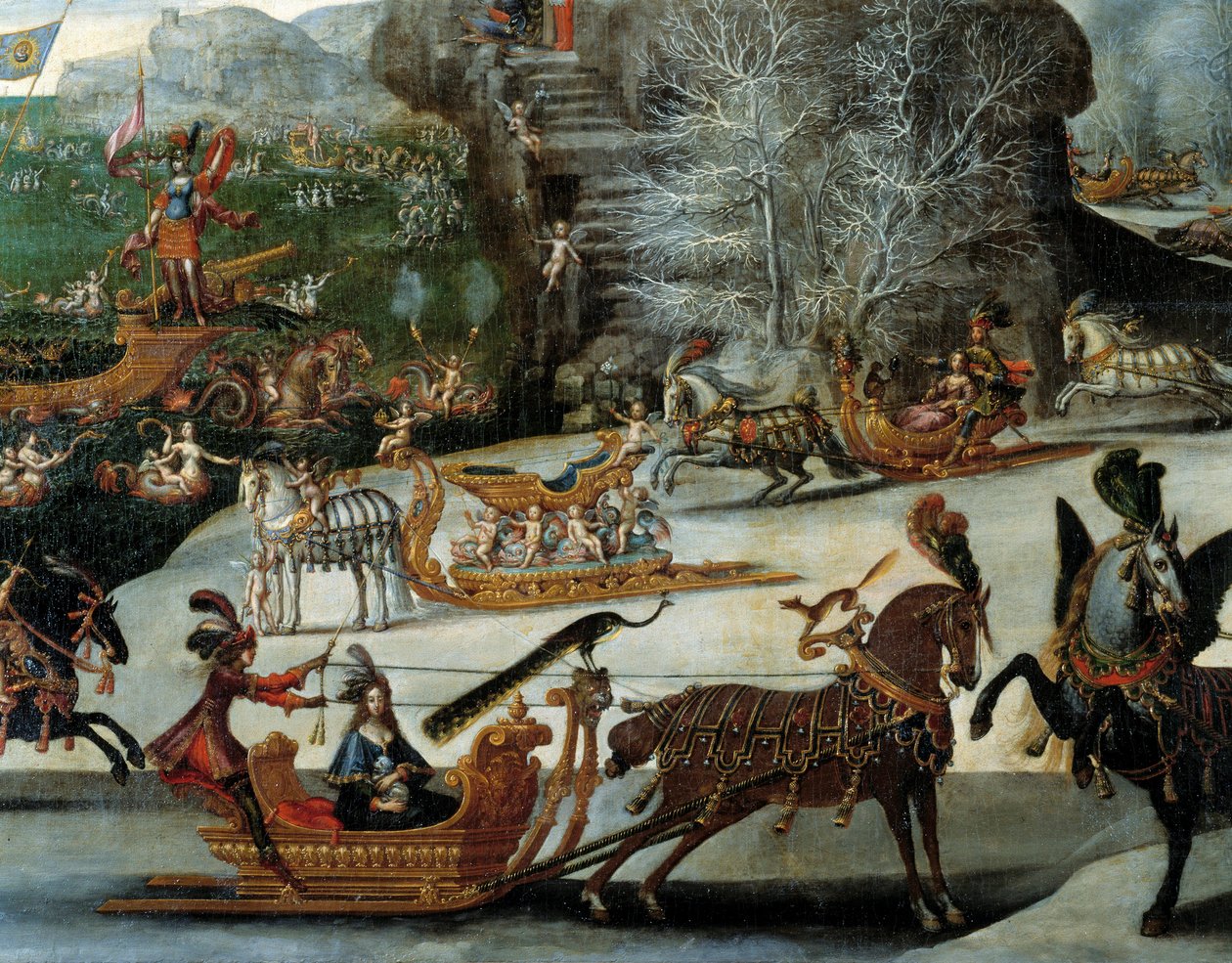 A szán részletezi a négy elemet: a vizet. Claude Deruet festménye (1588-1662) alkotó: Claude Deruet