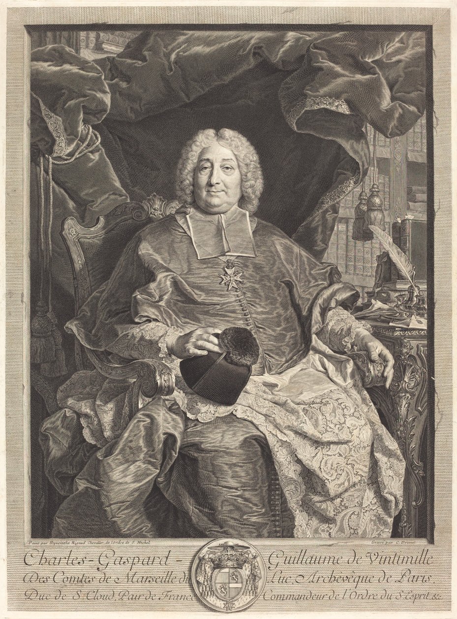 Charles-Gaspard-Guillaume de Ventimiglia du Luc, Párizs érseke alkotó: Claude Drevet after Hyacinthe Rigaud