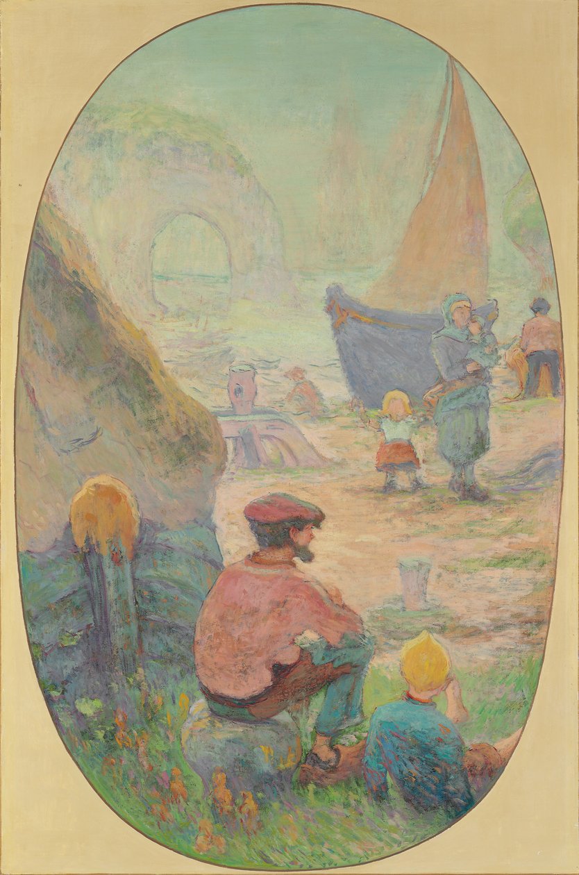 Halászok Etretatban; Pecheurs a Etretat alkotó: Claude Emile Schuffenecker