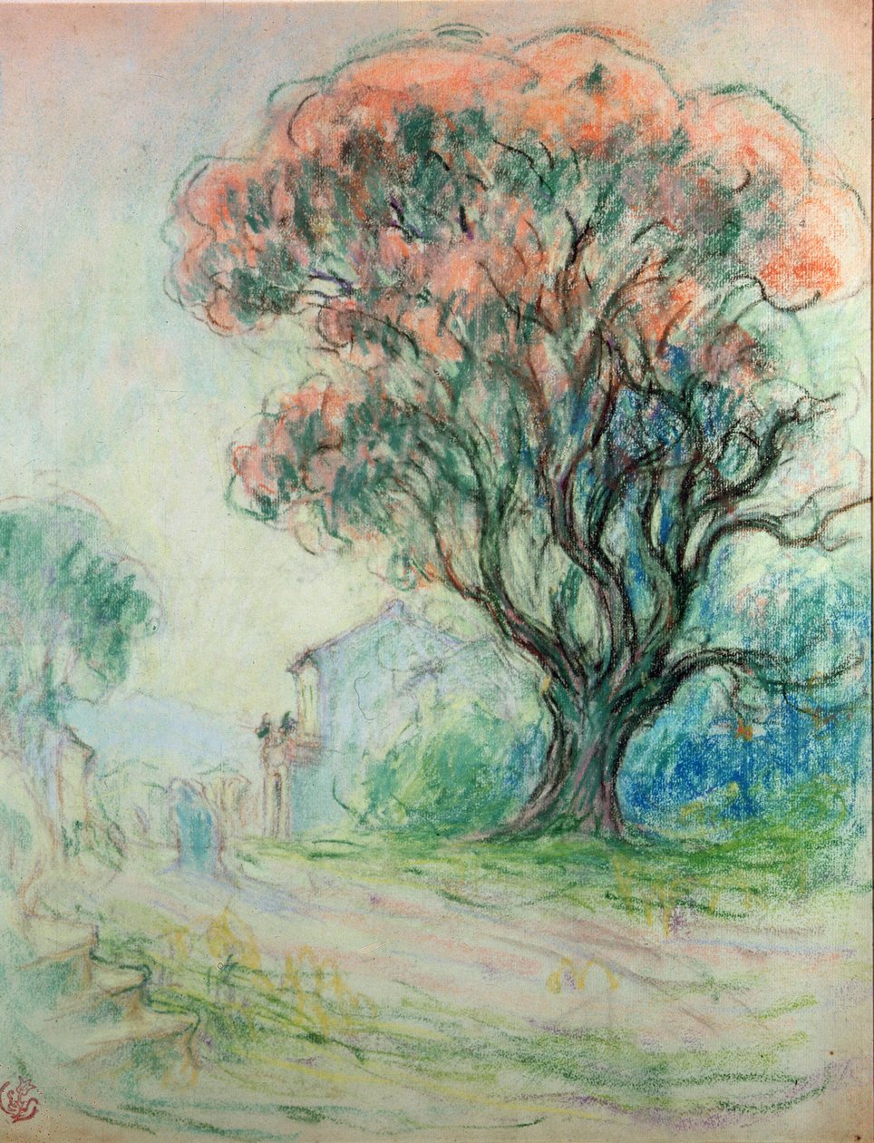 Rózsaszín fa (pasztell papíron) alkotó: Claude Emile Schuffenecker