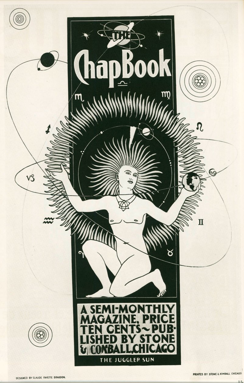 Claude F. Bragdon: The Chap Book, egy félhavonta megjelenő folyóirat. USA ... (litográfia) alkotó: Claude Fayette Bragdon