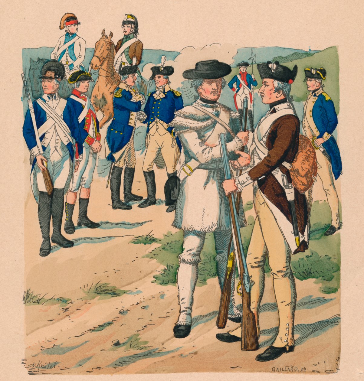 Észak-Amerikai Egyesült Államok, 1775-1783 alkotó: Claude Ferdinand Gaillard