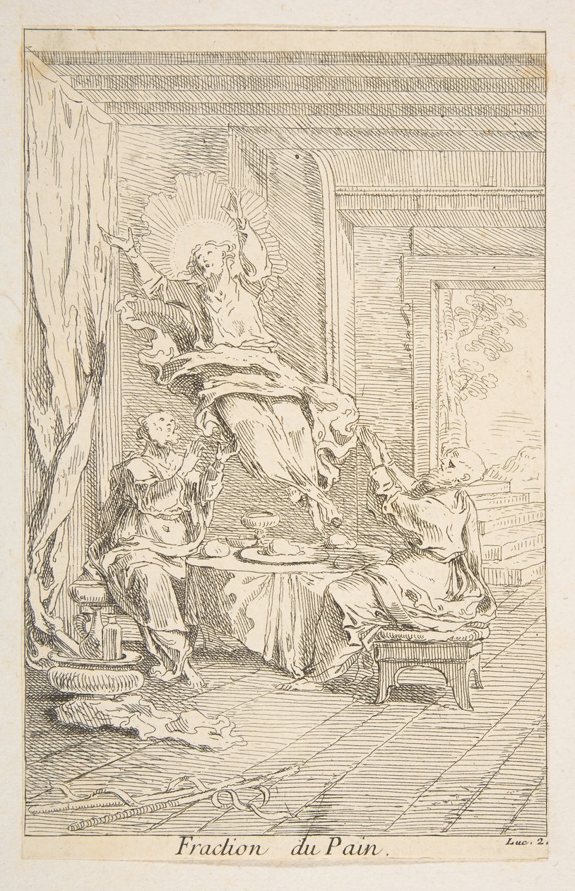 A kenyér felosztása.n.d. Alkotók: Claude Gillot, Jacques Gabriel Huquier. alkotó: Claude Gillot, Jacques Gabriel Huquier