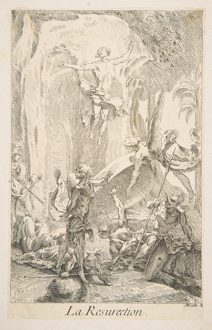 Feltámadás.n.d. Alkotók: Claude Gillot, Jacques Gabriel Huquier. alkotó: Claude Gillot, Jacques Gabriel Huquier