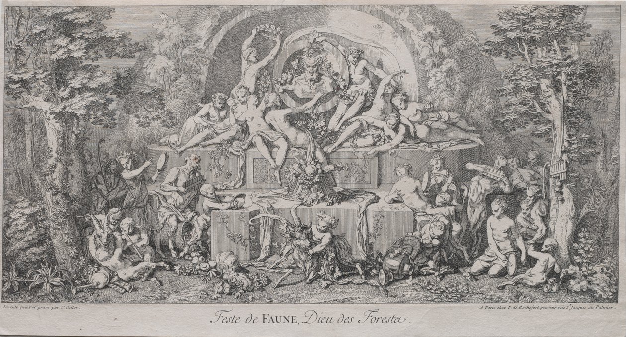 A négy fesztivál: Faune fesztiválja alkotó: Claude Gillot
