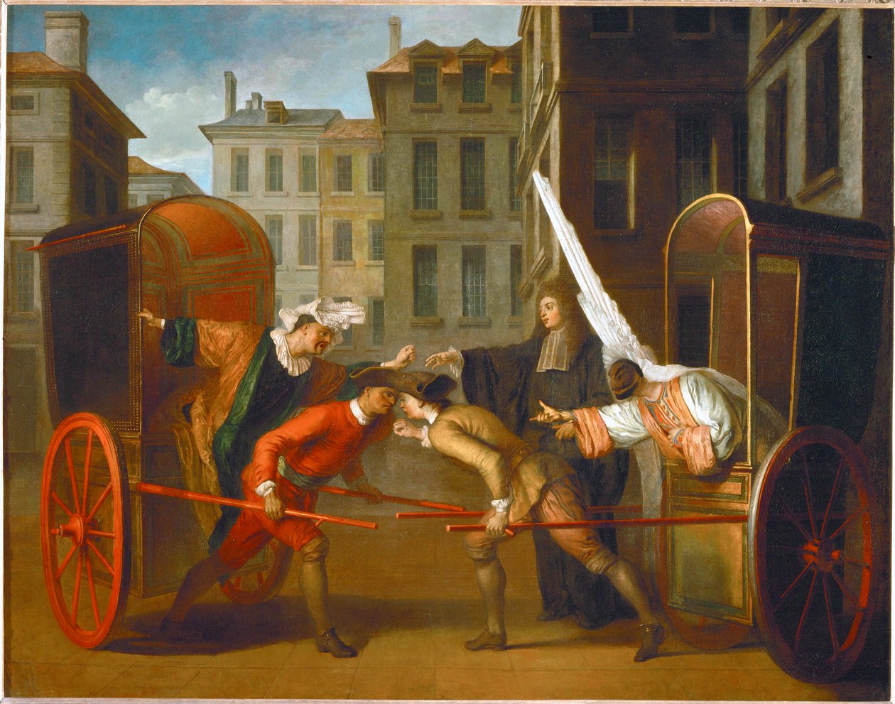 A két edző. Scaramouche és Harlekin ... alkotó: Claude Gillot