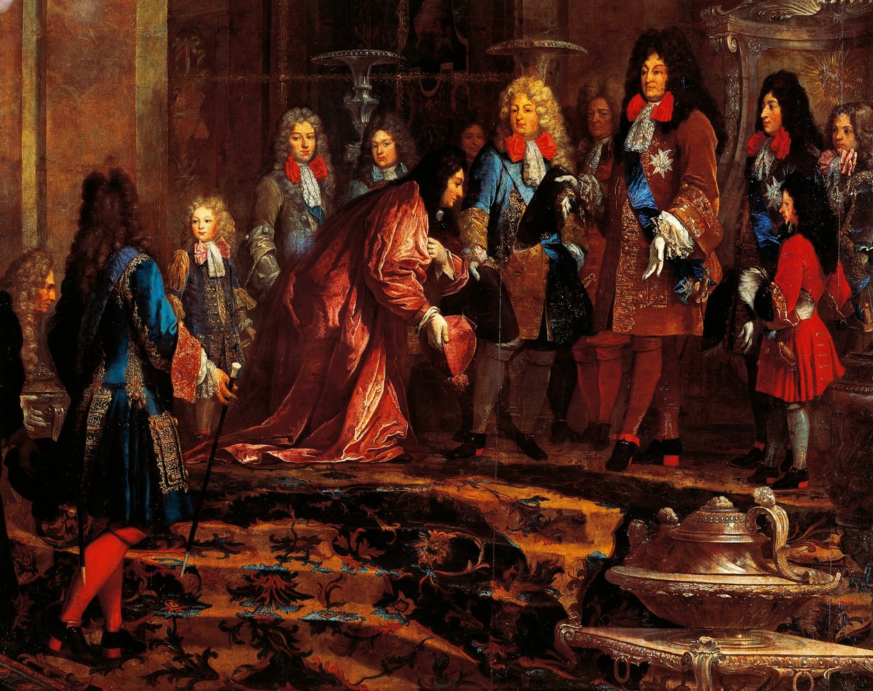 XIV. Lajos benyújtott, genovai dózse 1685 májusában, Claude-Guy Halle festménye (1652-1736), 1710 körül (olaj, vászon) alkotó: Claude Guy Halle