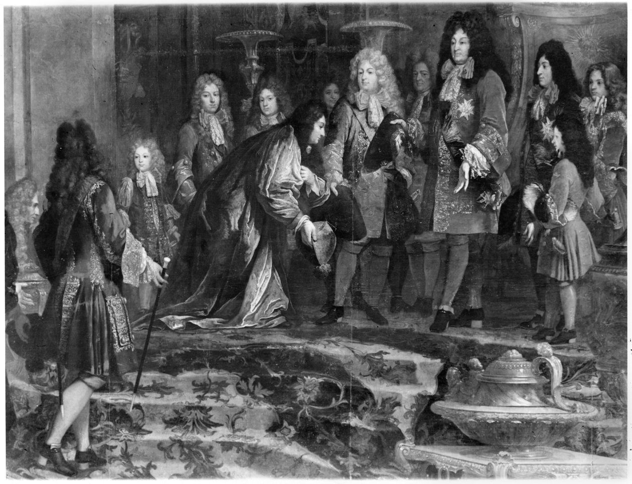 A genovai dózse bocsánatot kér XIV. Lajostól (1638-1715) 1685. május 15-én, 1715. május 15-én (részlet) alkotó: Claude Guy Halle