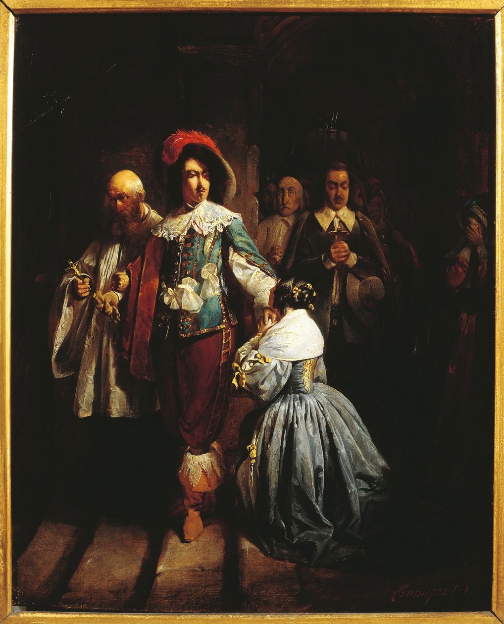I. Károly angliai (1600-1649) Halálba vezetve. (olajfestmény) alkotó: Claude Jacquand
