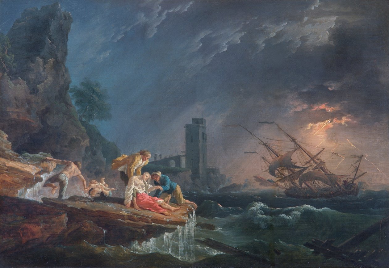 Hajóroncs, 1760-65 körül (olaj, vászon) alkotó: Claude Joseph (after) Vernet