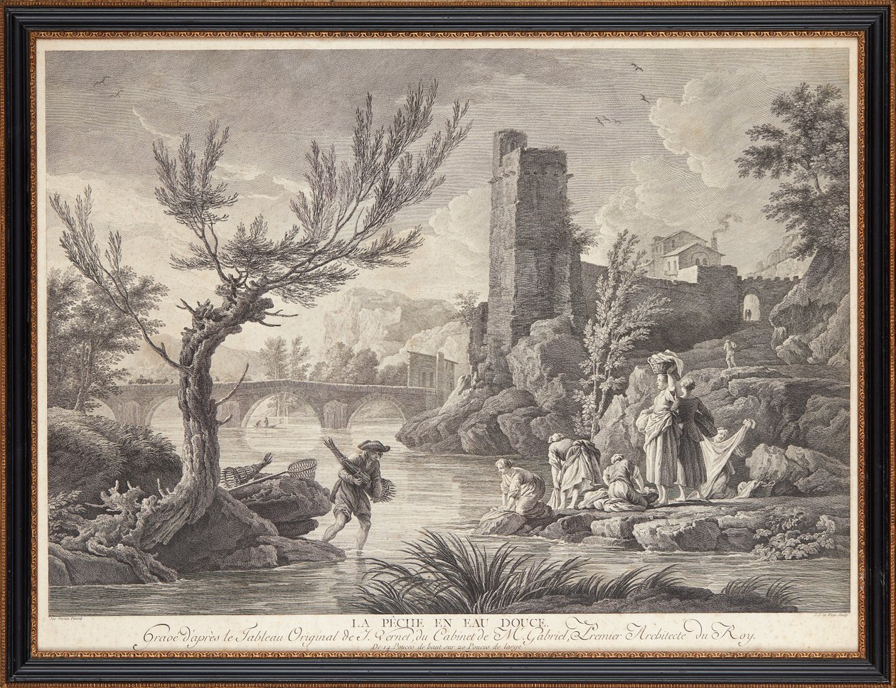 Francia acélmetszet alkotó: Claude Joseph (after) Vernet