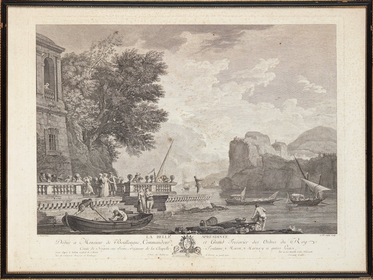 Francia acélmetszet alkotó: Claude Joseph (after) Vernet