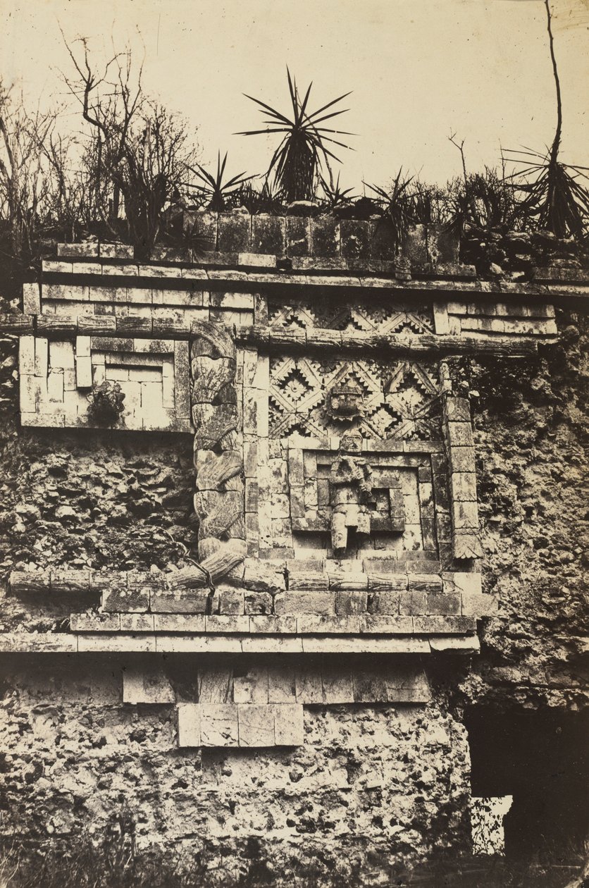 A kolostor, Uxmal, 1860. alkotó: Claude Joseph Désiré Charnay