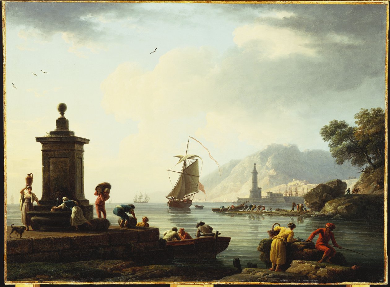 Kilátás a genovai kikötőre, 1773 alkotó: Claude Joseph Vernet