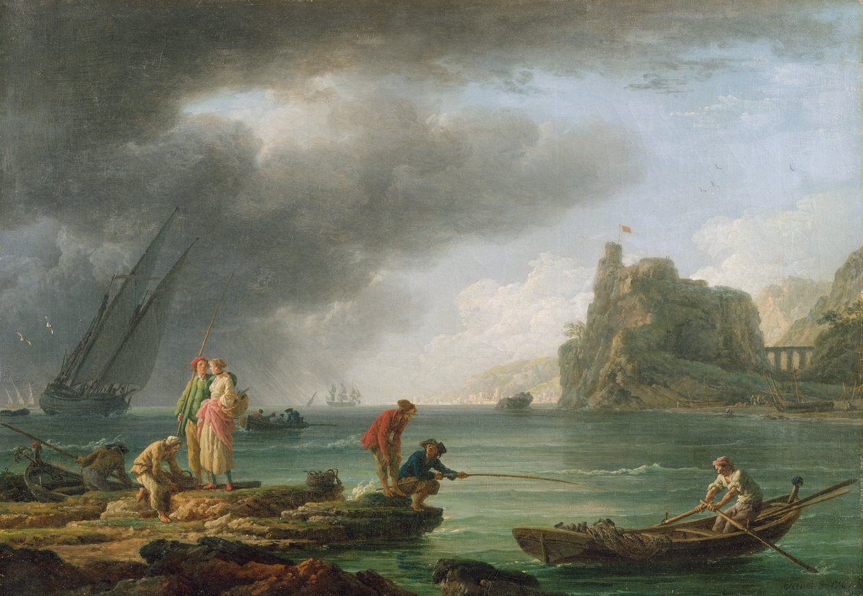 Parti jelenet alkotó: Claude Joseph Vernet