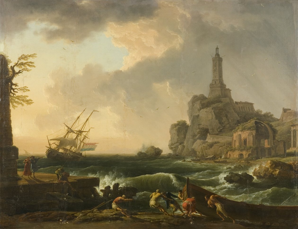 A genovai világítótorony és a Minerva Medica temploma alkotó: Claude Joseph Vernet