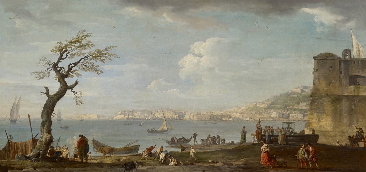 Nápoly, kilátás az öbölre északról, 1742 körül (olaj, vászon) alkotó: Claude Joseph Vernet